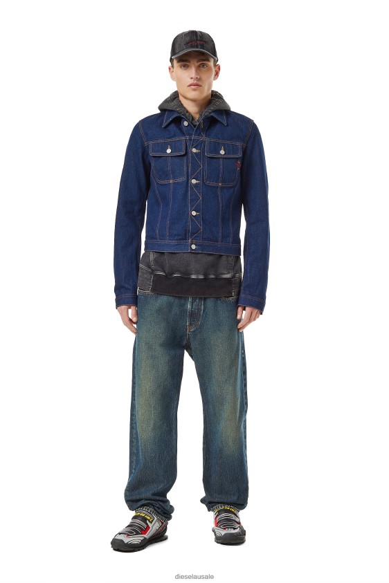 Diesel d-milo trucker jacket Apparel Dark Blue Men 2XT44N53 Diesel d-milo trucker jacket Apparel Dark Blue Men 2XT44N53