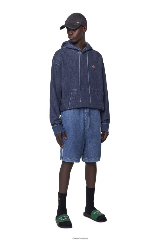 Diesel d-boxy track denim shorts Apparel Medium blue Men 2XT44N402 Diesel d-boxy track denim shorts Apparel Medium blue Men 2XT44N402